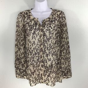 Lucky Brand Women’s XS Animal Print Blouse